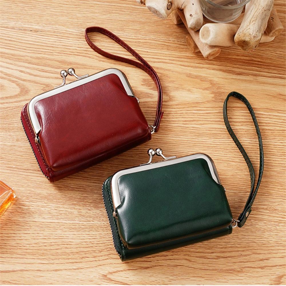 Women's Wallet Retro Money Clip Coin Purse Fashion Buckle Wallet For Gifting Travel Everyday Use