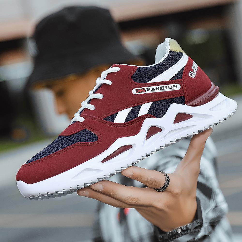 

Легкие мужские кроссовки Модная мужская повседневная обувь Дышащая мужская обувь Прогулочные кроссовки Мужская теннисная мужская дизайнерская обувь 40 красный