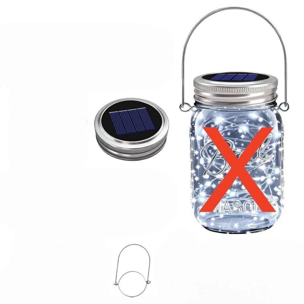 

Solar Mason Jar Lights 30 LED Waterproof Fairy String Lights Firefly Jar Lids with Hangers for Outdoor Yard Garden Patio Decor 1m 10led белый