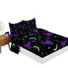Four-Piece Mattress, Bed Sheet Printing, Dark Star And Moon Mattress, Protective Cover, Bedding