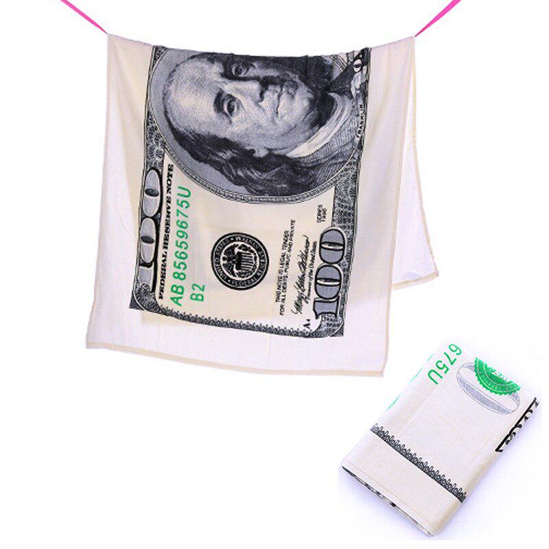 One Hundred Dollar Bill Beach Towel - Cotton Velour, 28x58 Inches, Novelty Printed Design - View #9