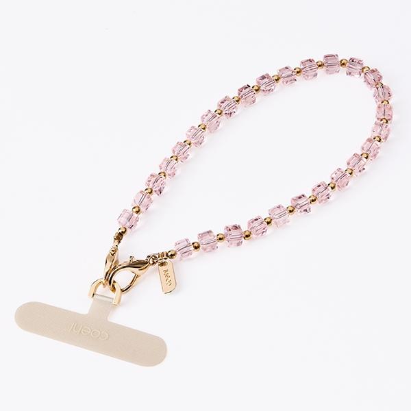 Smycz Na Telefon Uniq Candy Gem - Różowy Ozdobny Handstrap Sznurek Beads