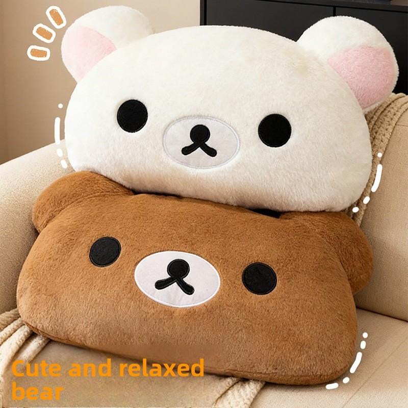 Plush Rilakkuma Pillow For Kids And Teens Soft Cotton Bed Cushion For Dorm Room Decor
