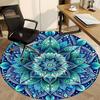 1pc Mandala Artwork Carpet, Round Non Slip Durable Large Size Office Carpet, Suitable for Office