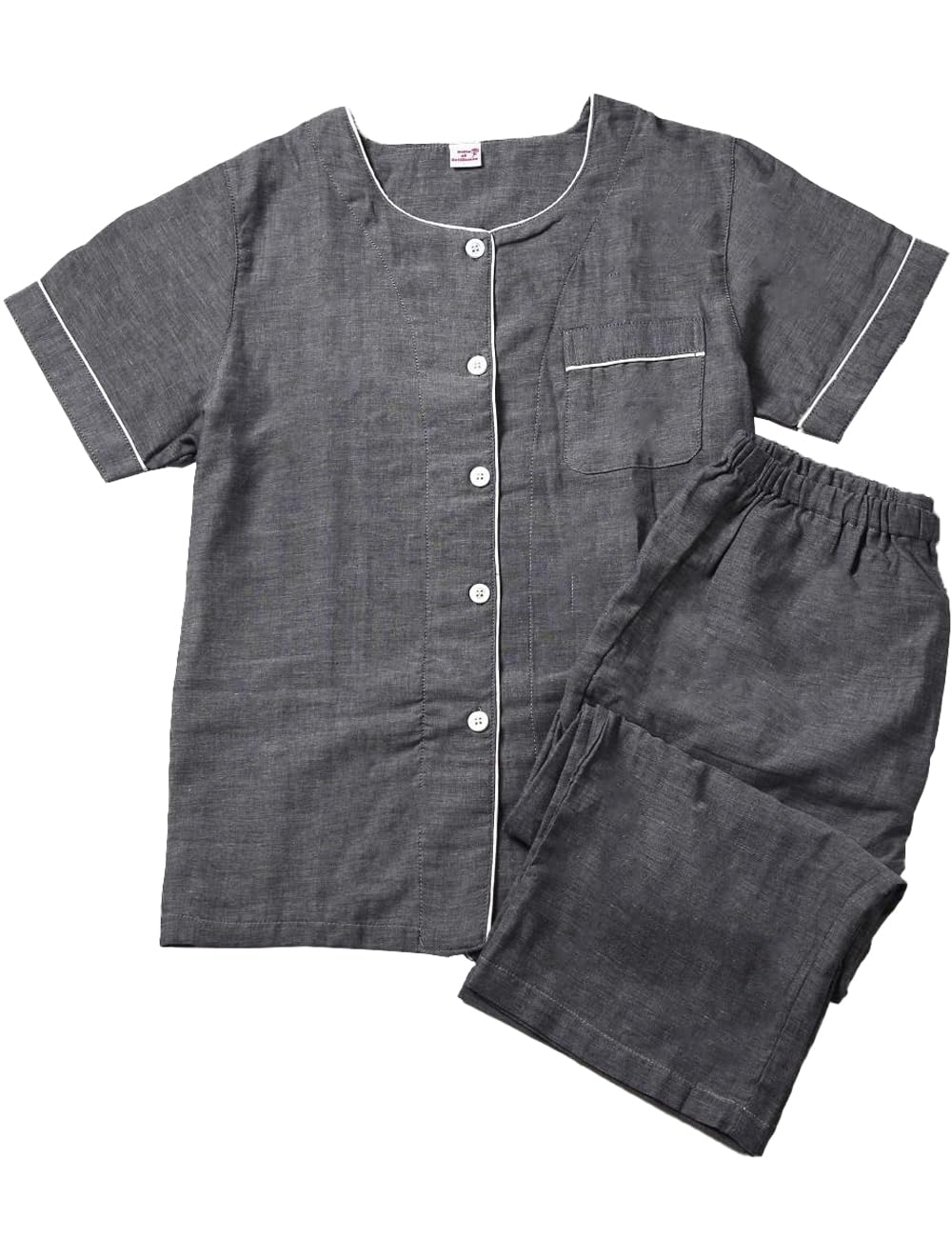 

Подарки Блеска Марлевая Футболка с Коротким Рукавом Роскошный Подарочный Набор Темная Мужская Пижама, (2XL, Серый) PJ_3194