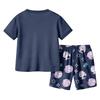 Children's Casual Short Sleeve And Shorts Letter Print Set