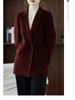 2025 Autumn/Winter Women's Double-Faced Wool Coat - Short, Loose, Petite Slimming Suit