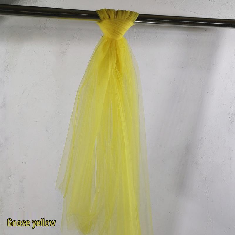 High-Density Swiss Organza Yarn Wedding Decor Fabric: Table Runner, Ceiling Drapes, Chair Sash Props