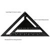 7/12inch Metric Aluminum Alloy Triangle Angle Ruler Protractor Woodworking Measurement Tool 30cm Quick Read Square Layout Gauge
