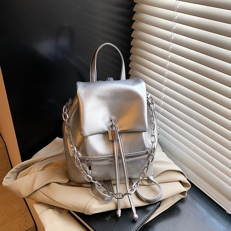 New Academy Style PU Drawstring Small Backpack Female Literature and Art Student Casual School Bag Fashion Backpack