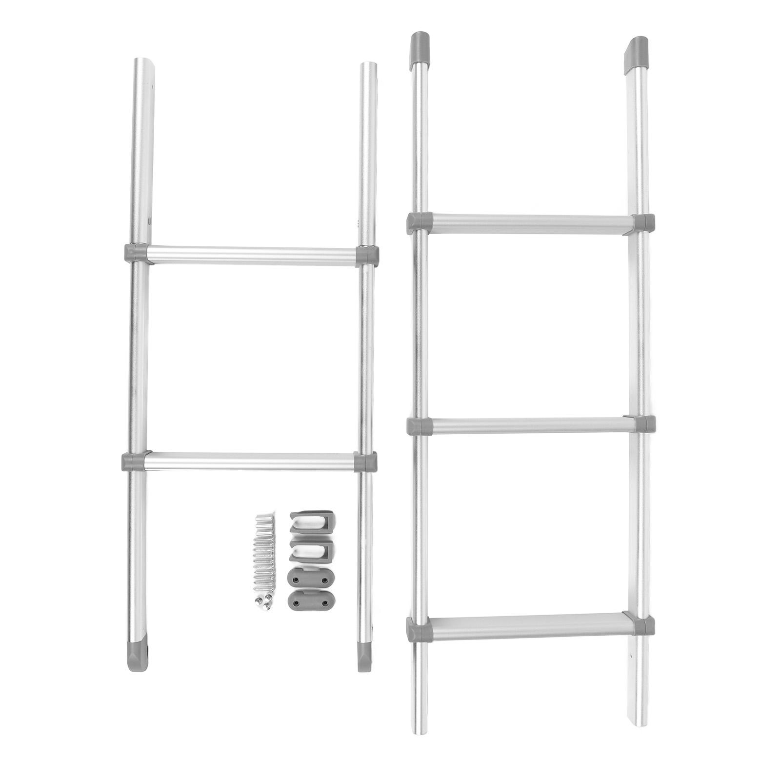 59.84in RV Bed Ladder Aluminum Alloy 5 Steps Slip Proof Removable Ladder with Safety Handrail for Motorhome Trailer