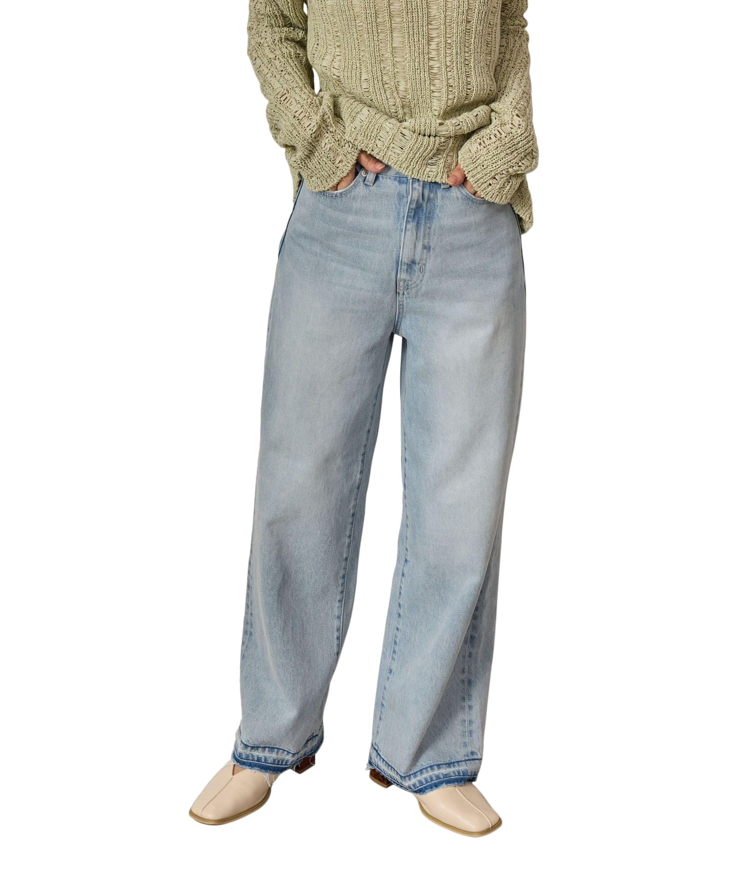 

Nergy Джинсы Прямые Сакс Женские Водоотталкивающие Брюки, (48)