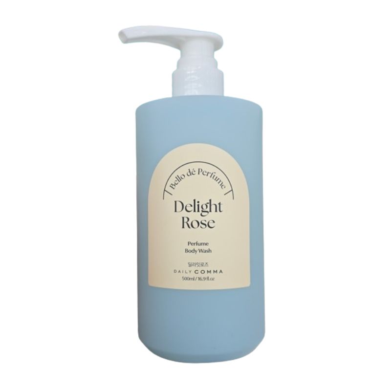 Daily Comma Velo de Parfum Body Wash Delight Rose 500ml | Perfumed Body Cleanser, Rose Scent Shower Gel, Moisturizing Body Care 500ml