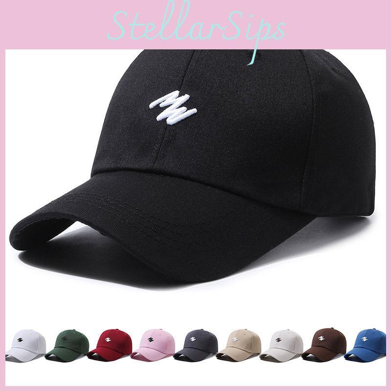 Letter Baseball Embroidered Hat Fashion Solid Color Peaked Cap Sun Protection