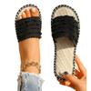 Flat-bottomed cool slippers summer new tassel one-word women's cool slippers