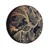 Gold Black Paisley Spare Tire Cover Universal Wheel Protector Durable SUV RV Accessories 14 To 17 Inch