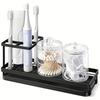 Stainless Steel Toothbrush Freestanding Bathroom Organizer for Toothpaste Products Rust-Resistant Toothbrush Toothpaste Holder
