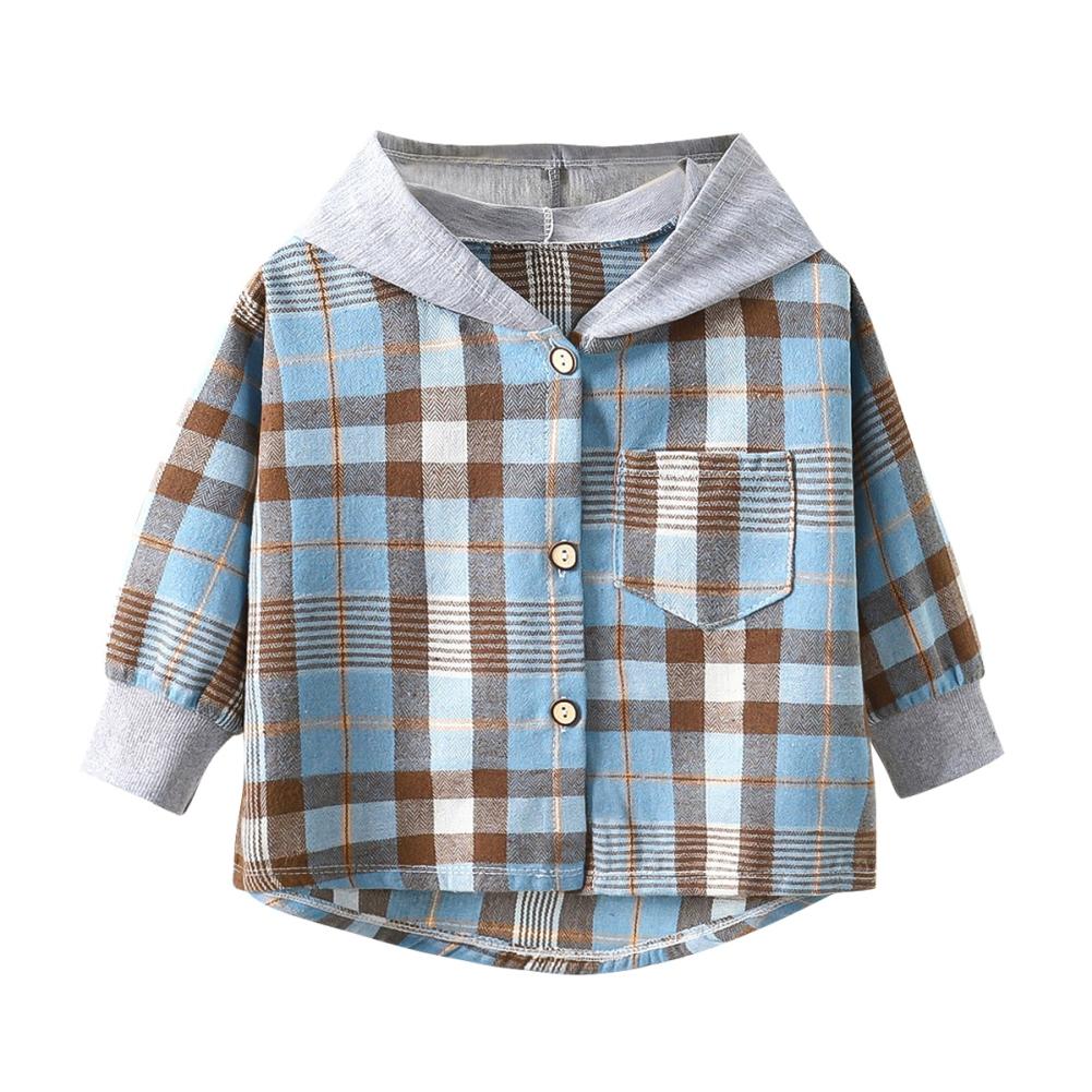 Peuter Jongens Shirts Met Lange Mouwen Geruite Overhemd Voor Kinderen Lente Herfst Kinderkleding Casual Katoenen Shirts Tops 1-7Y