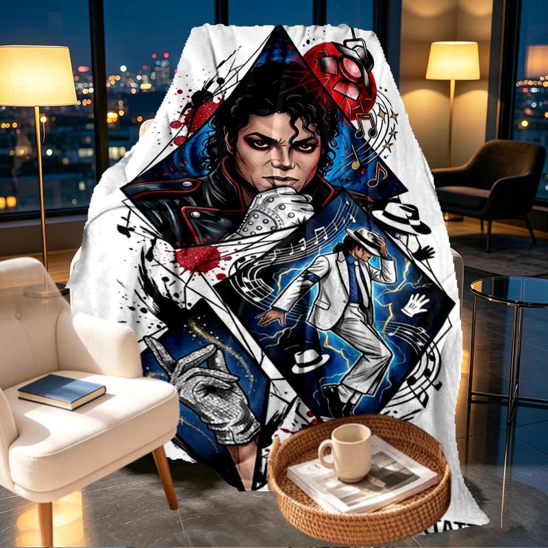 Coperta Stampata Michael Jackson - Morbida e Confortevole, per Camera da Letto, Viaggio, Divano, Decorazione Casa - Regalo di Compleanno Natale per Amico