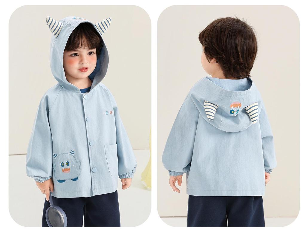 Kaka Panda Kids' Windbreaker Jacket - Spring Casual Top for Boys and Girls