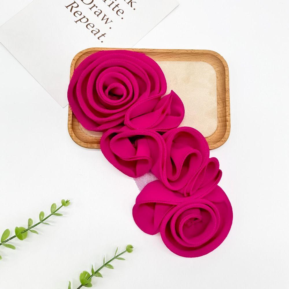 Big Flower 3D Floral Patch Folded Design DIY Chest Flower Handmade Floral Applique Wedding Dress