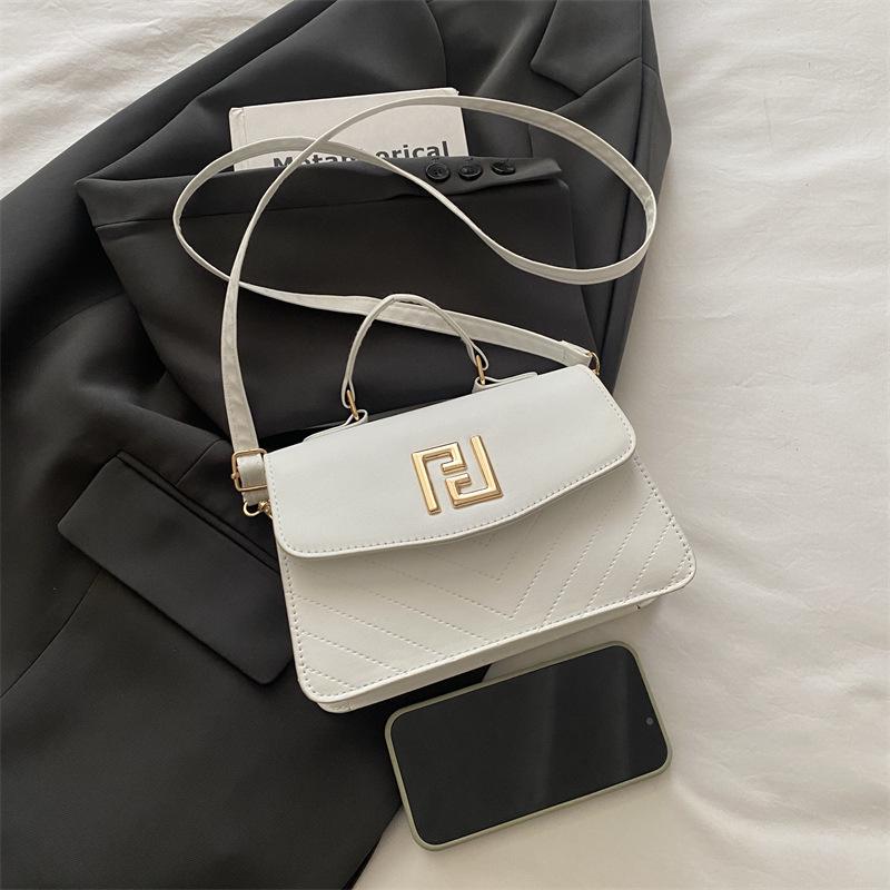 

2025 Women s Versatile High-End Fashion Solid Color Handbag – Crossbody, Shoulder, and Tote білий