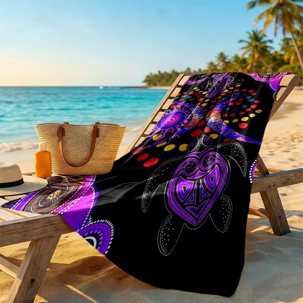 Australian Aboriginal Style Beach Towel High Absorbency & Quick-Dry Comfortable Lightweight