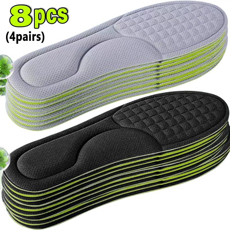 2/12pcs Nano Memory Foam Insoles Unisex Soft Sports Running Shoes Inserts Sweat-Absorbing Deodorant Cushion Shoe Sole Paddings