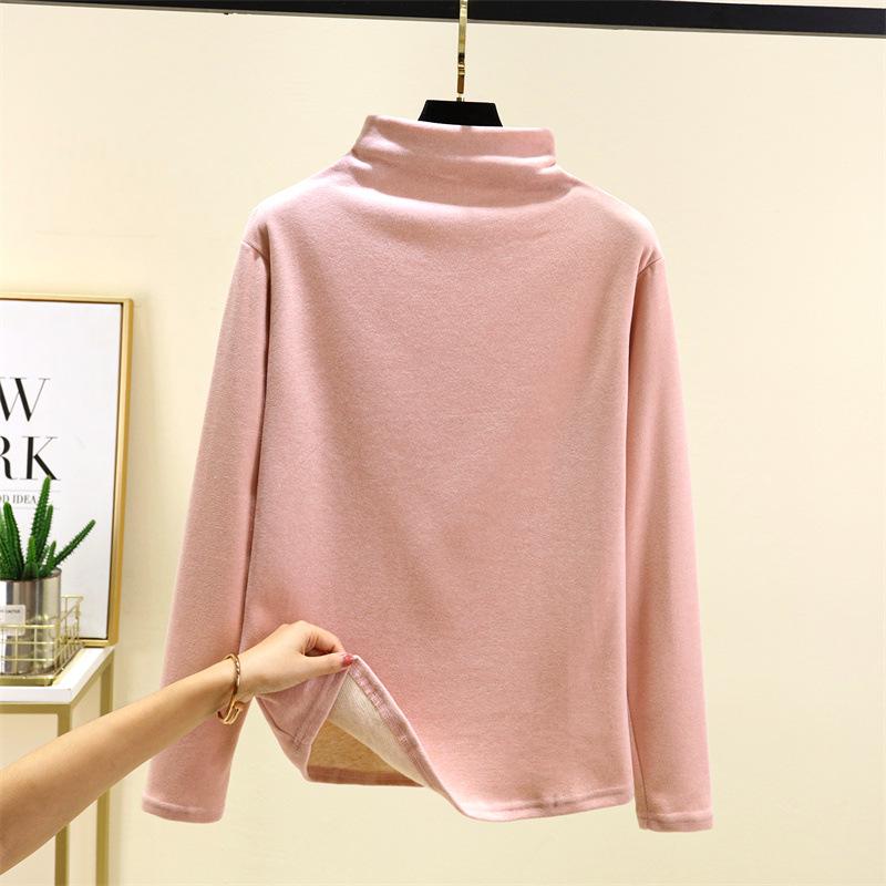 Women's Plus Velvet Long Sleeve Warm Base Layer Top