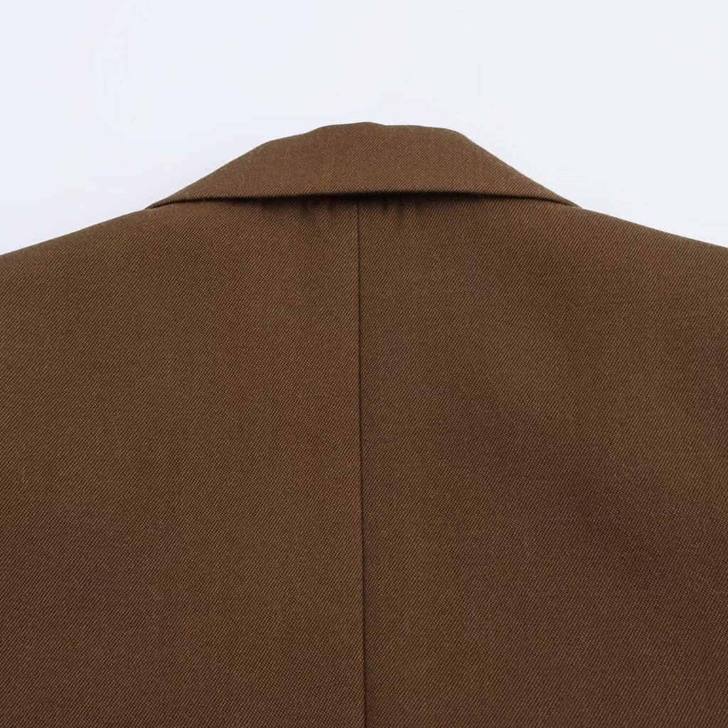 2025 Spring Women's Versatile Loose Solid Color Long-Sleeved Suit Jacket