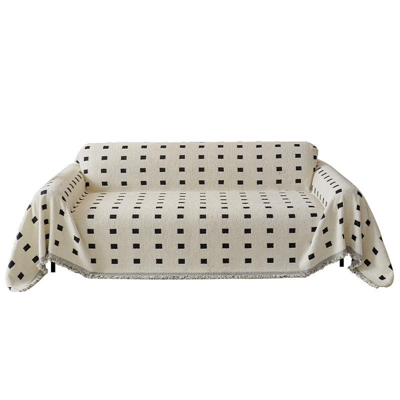 Double Sided Sofa Cover Plaid Universal Simple Practical Sofa Blanket Cover Universal Sofa Slipcover