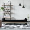 Black Fabric Sleeper Sofa with Armrests