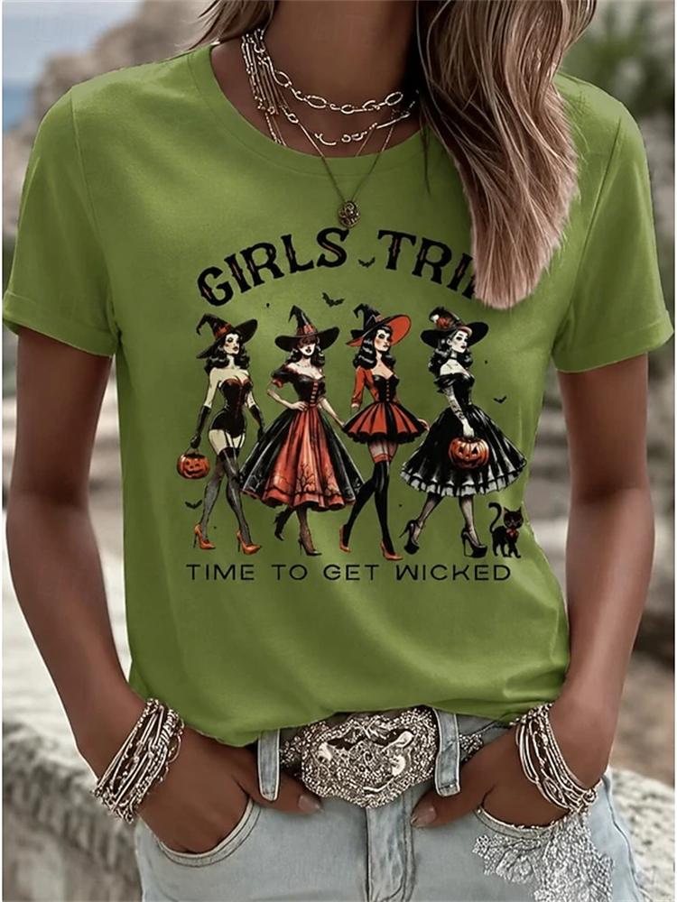 Unisexs Fashionable Casual Shortsleeve Halloween Tshirt With Spooky Skull Print And Round Neckline Perfect For Holiday Parties