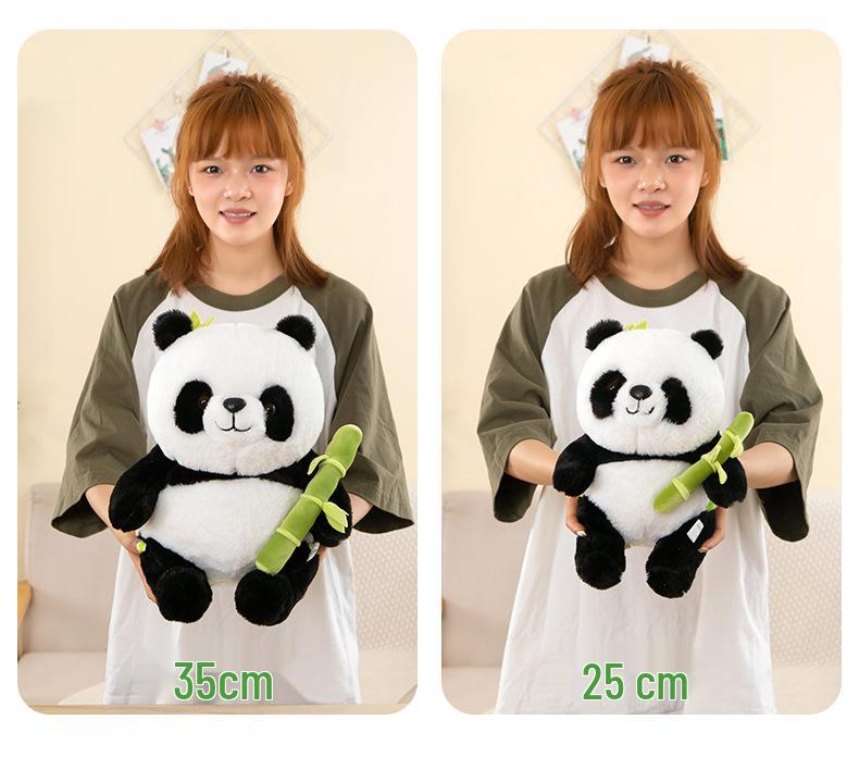 Bamboo Panda Plush Toy: Cute Floral Stuffed Animal Sleep Companion & Cloth Doll - Ideal Children's Birthday Gift for Girls