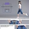 2023 Women's Plus Size Elastic Waist Tencel Denim Mid-Length Casual Lantern Pants