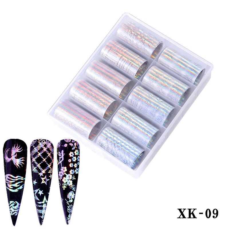One Box Nail Art Supplies Transfer Sticker Starry Sky Paper Tibetan Colorful Laser Laser Nail Sticker