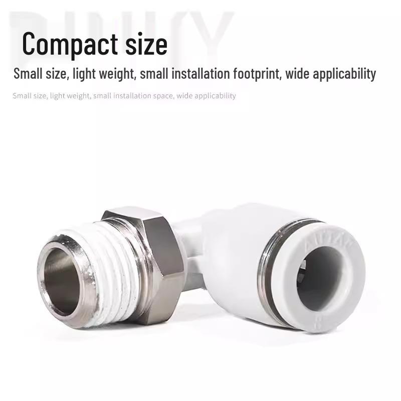 Yadake Pneumatic Threaded Quick Connect Elbow Fitting PL4/6/8/10/12-M5-01-02-03-04