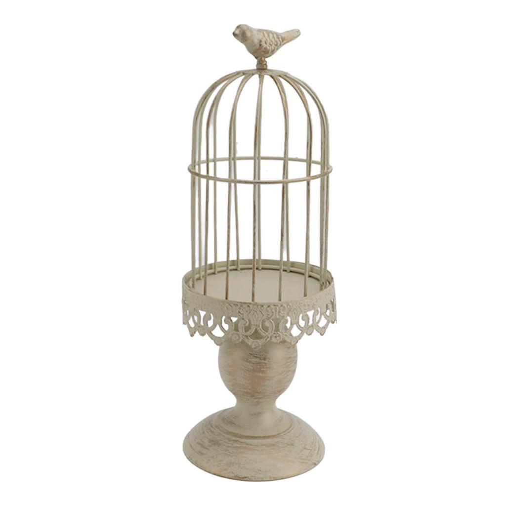 Klatka dla ptaków Świecznik Żelazny Vintage Odłączana Stabilna Podstawa Dekoracja Klatki dla Ptaków do Sypialni Restauracji S