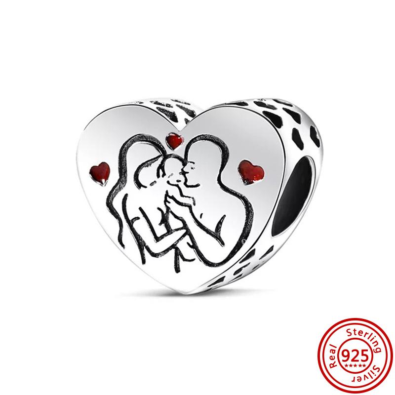 925 Sterling copper Infinite Symbol Love Heart Cross Forever Family Fine Beads Fit Original Pantaro Charms Bracelet DIY Zircon