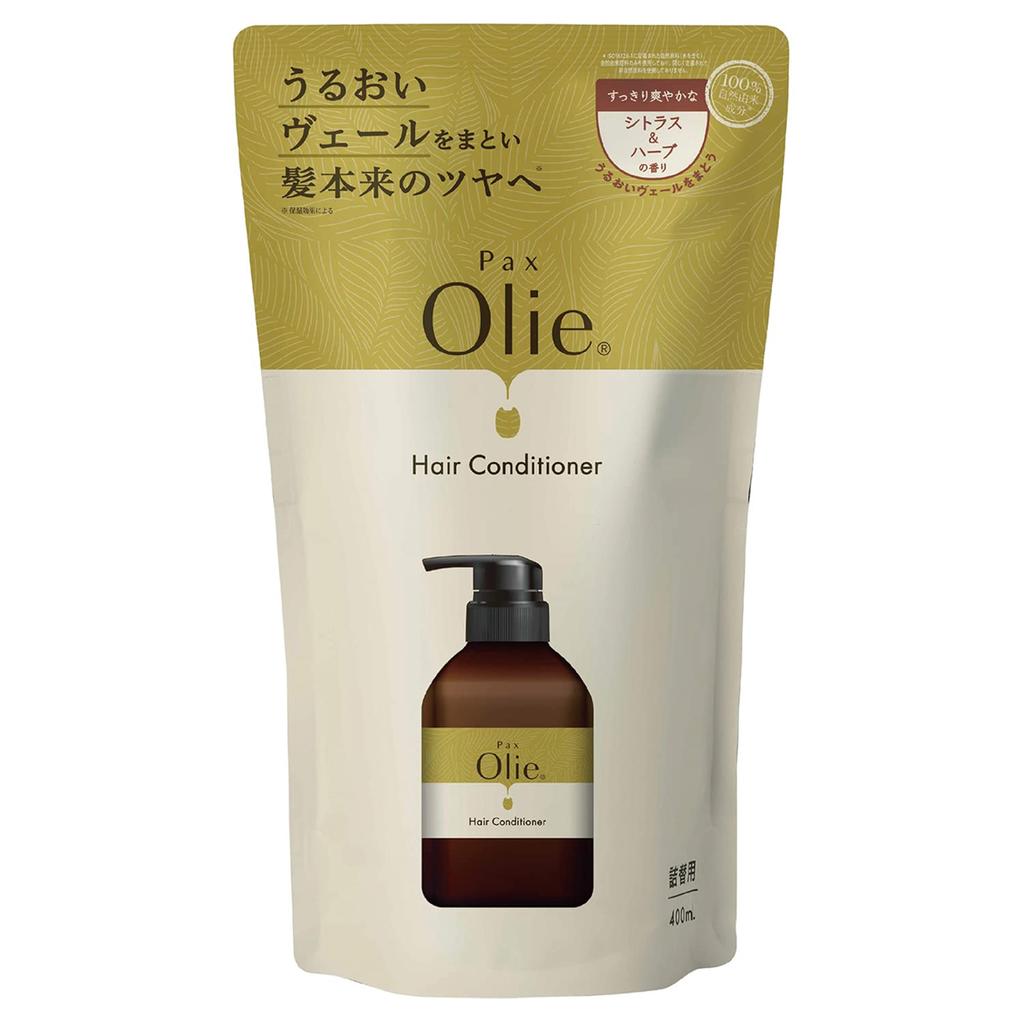 Pax Oly Hair Citrus for Soap Shampoo and Sensitive by Taiyo Yushi Conditioner, & Herb, Refill, 400ml, Treatment, Additive-Free, Skin, 100% Natural,