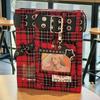 Y2K Denim Checkered A5 Photo Album - 4 Pocket Pages for For Kpop Idol Photocards, Polaroids & Instax Photo Storage