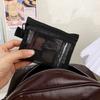 Black Mesh Makeup Bags for Women Girls Simple Cosmetic Bag Organizer Travel Portable Wash Lipstick Toiletry Sanitary Storage Bag