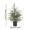 Arbre Artificiel en Pot Plante Verte 17,7x23,6 pouces Réaliste Non Décoré Table Noël pour