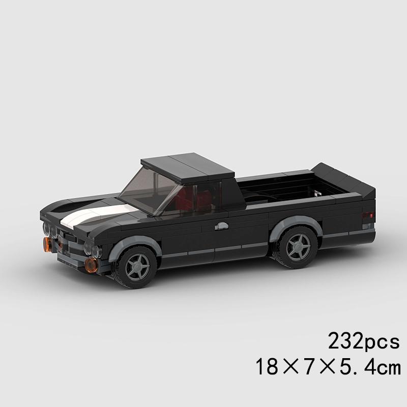 MOC Auto Geschwindigkeit R34 488 Pickup R32 Rennfahrzeug Modellbaustein Super Rennstein Weihnachtsgeschenk Stadt Technisch Rallye Sport