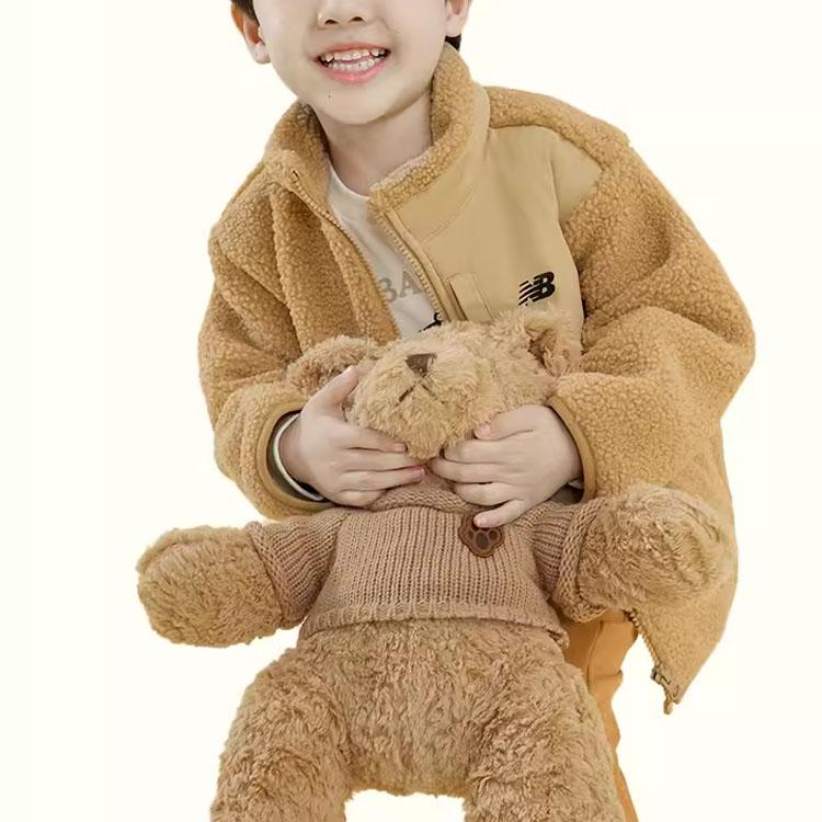 New Balance Kids Jackets Stand Collar Thickened 4DD3S073-BEI