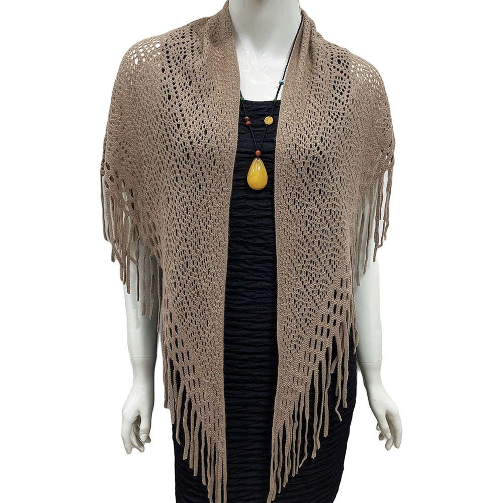 Windproof Thermal Neck Warmer Bib Temperament Cardigan Triangle Scarves Shawl  Women Lady Girl