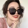 Dámské designové sluneční brýle s velkým kočičím okem, vintage černé zrcadlové sluneční brýle pro módu, cool sexy dámské brýle