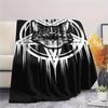 1PC Satan Symbol Print Flannel Blanket, High quality All Seasons, Home Decor, Warmth and Comfort, Perfect for Christmas Gifts
