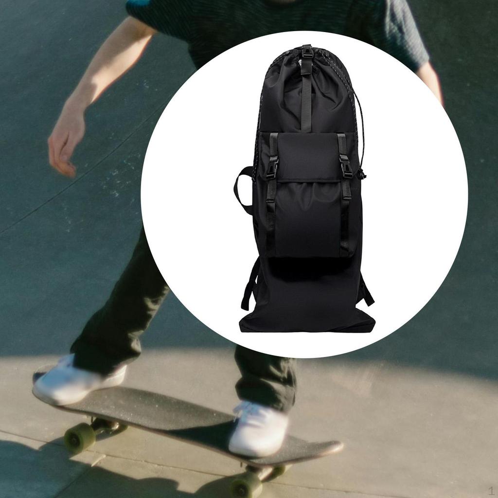Batoh pro přepravu skateboardu a longboardu, ideální pro venkovní sporty, zejména skateboarding,
