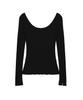Nigaennikol Nicole Minimal Label Scoop Ls Top_Black